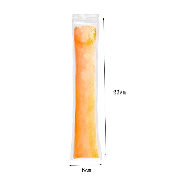 Lokusel 100 Pcs Disposable Ice Popsicle Mold Bags BPA Free Freezer Tubes Ice Candy Pops With a Funnel and Zip Seals For Healthy Snacks,Yogurt Sticks,Juice,Fruit Smoothies - Image 2